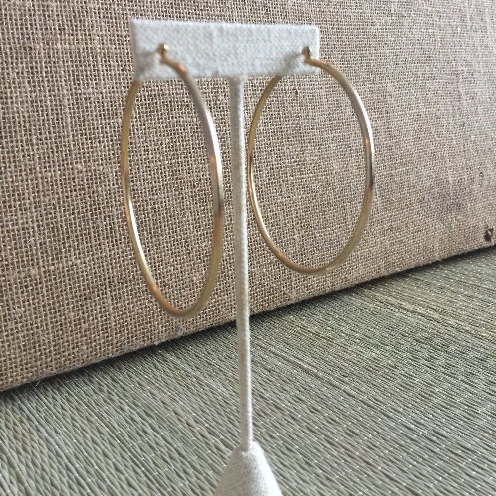 Round Gold Plate Earrings